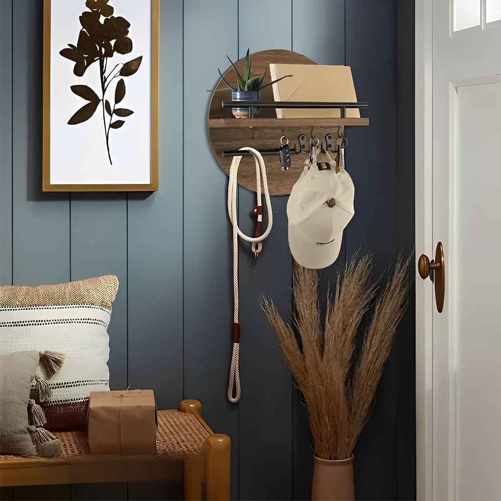 Handgemaakte Houten Sleutelhouder