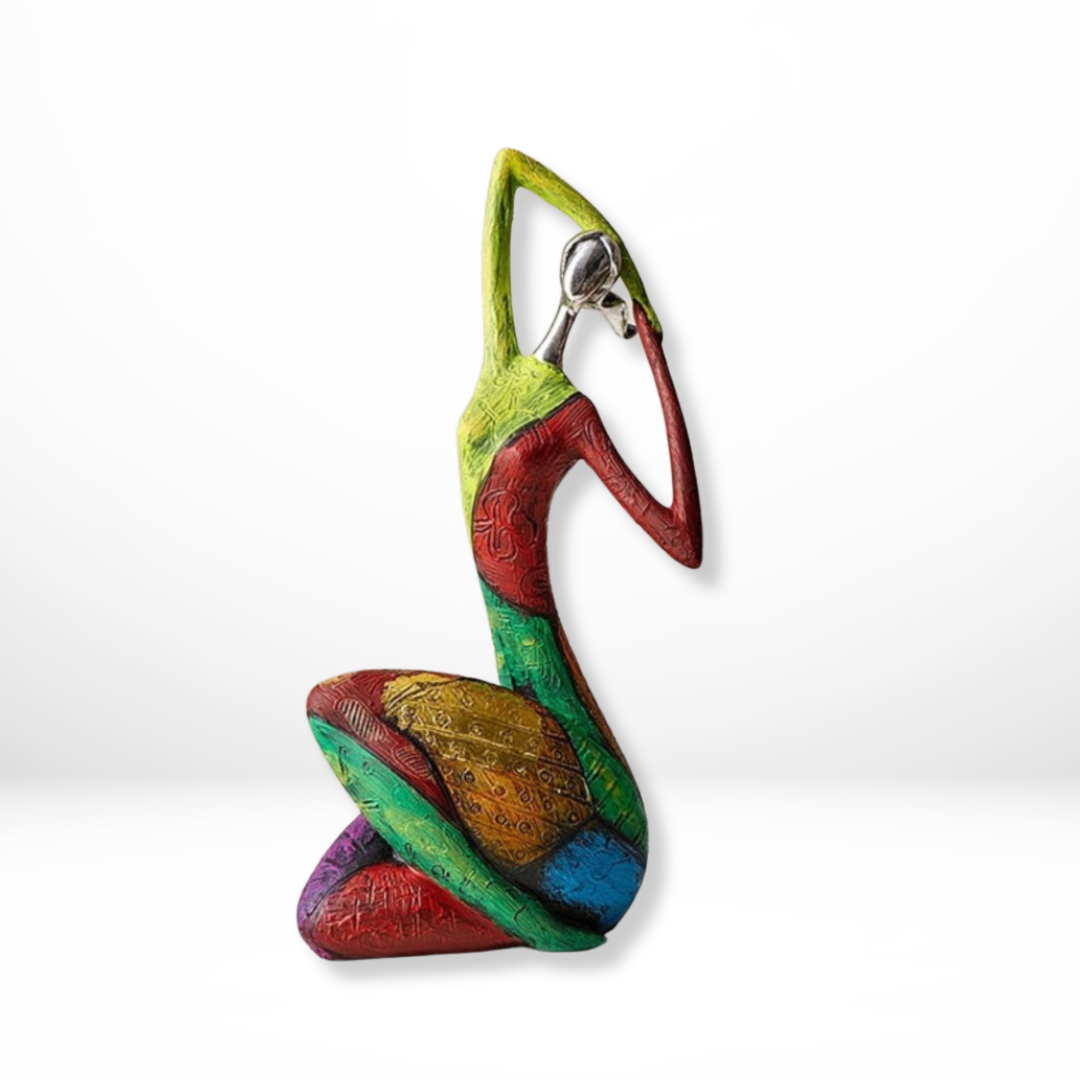 Handgemaakte Kleurrijke Vrouwensculptuur