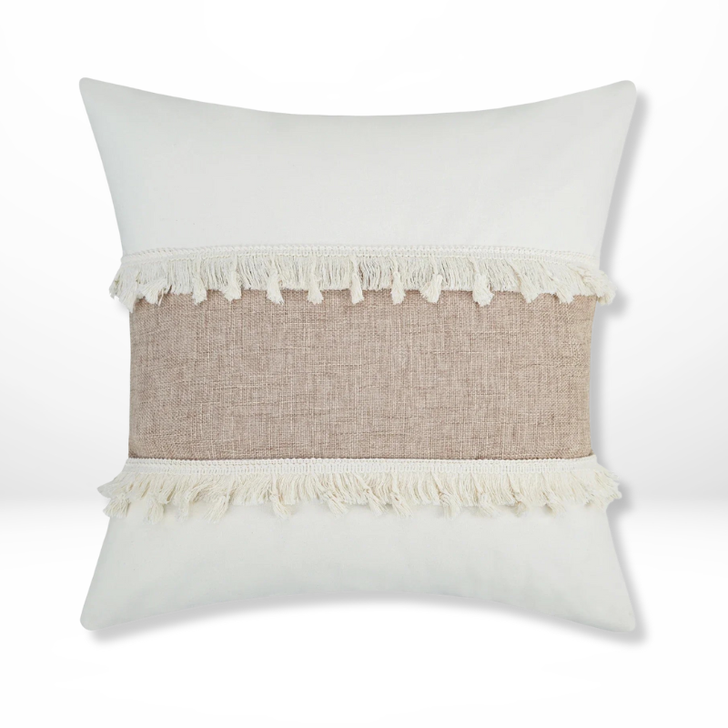 Beige Boho Geometrische Kussenhoes