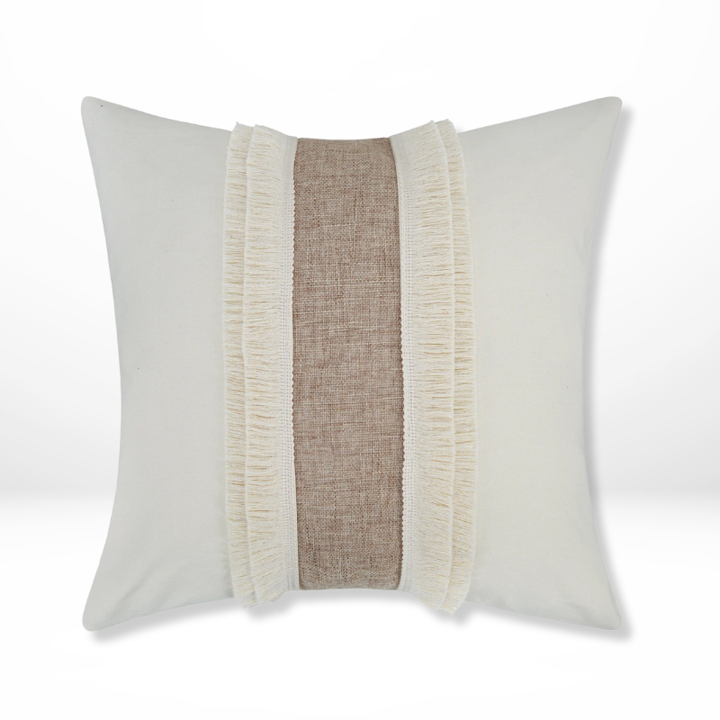 Beige Boho Geometrische Kussenhoes