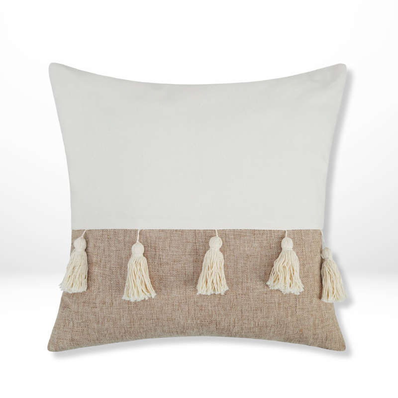Beige Boho Geometrische Kussenhoes