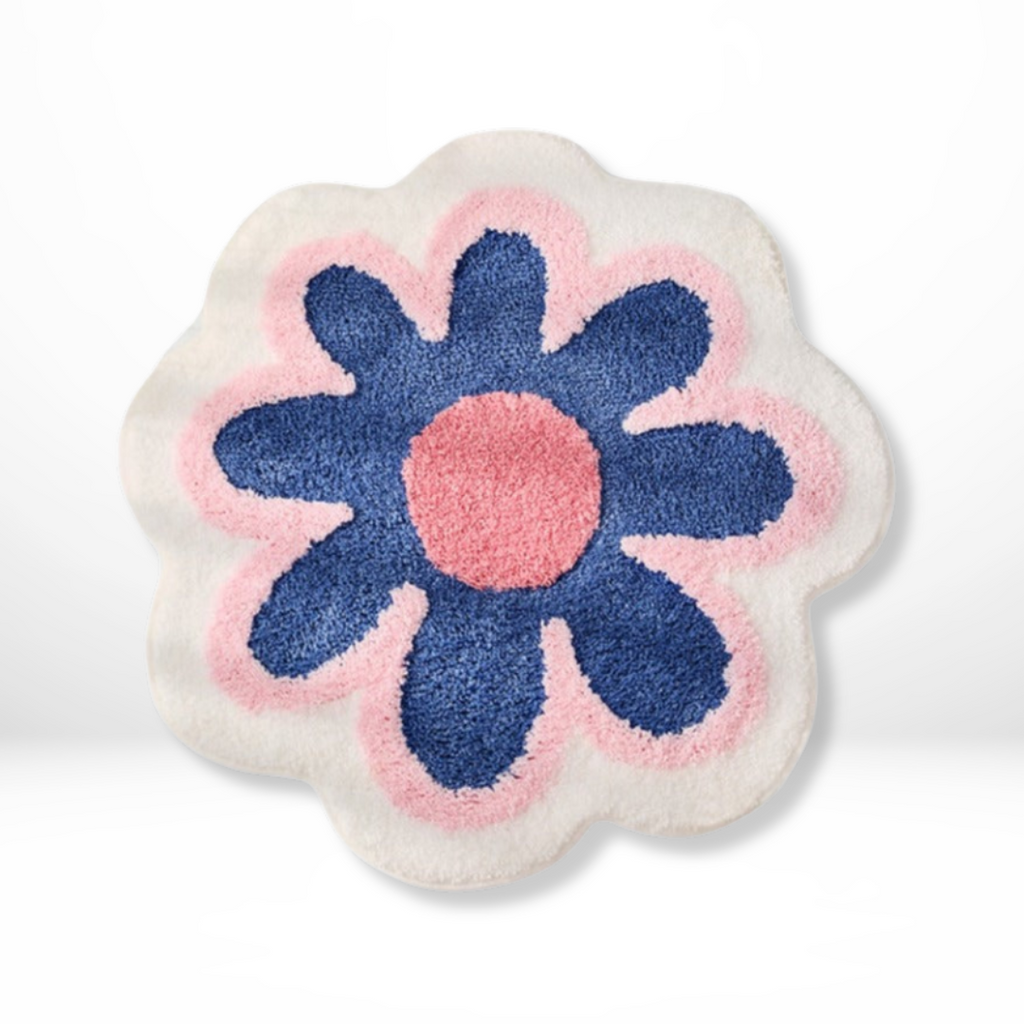Pastel Bloem Antislip Vloerkleed