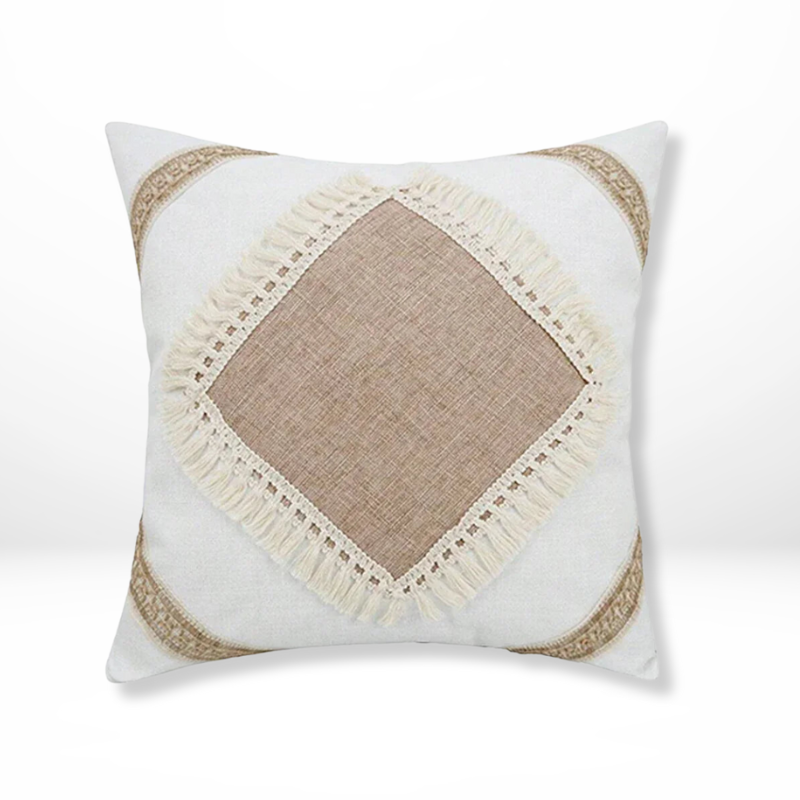 Beige Boho Geometrische Kussenhoes