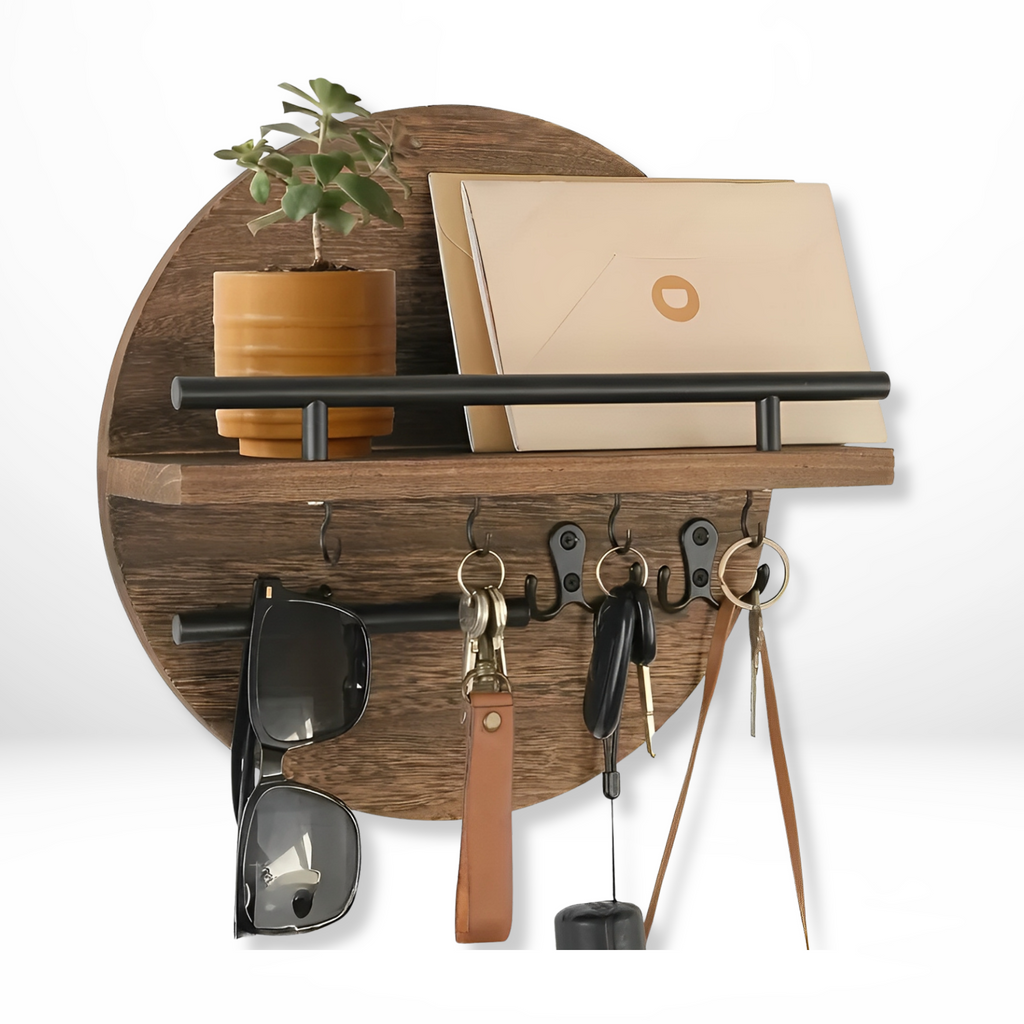 Handgemaakte Houten Sleutelhouder