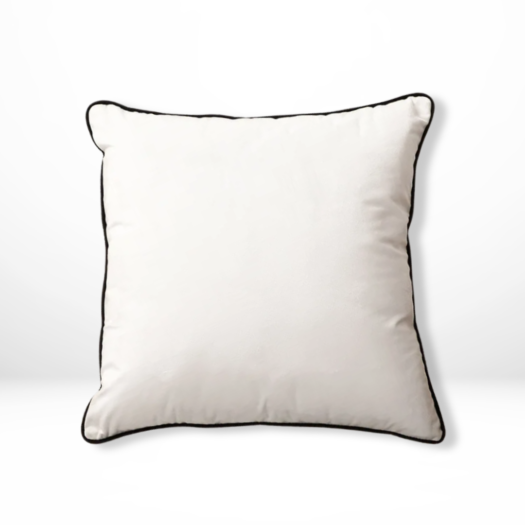 Zwart Wit Velvet Kussenhoes