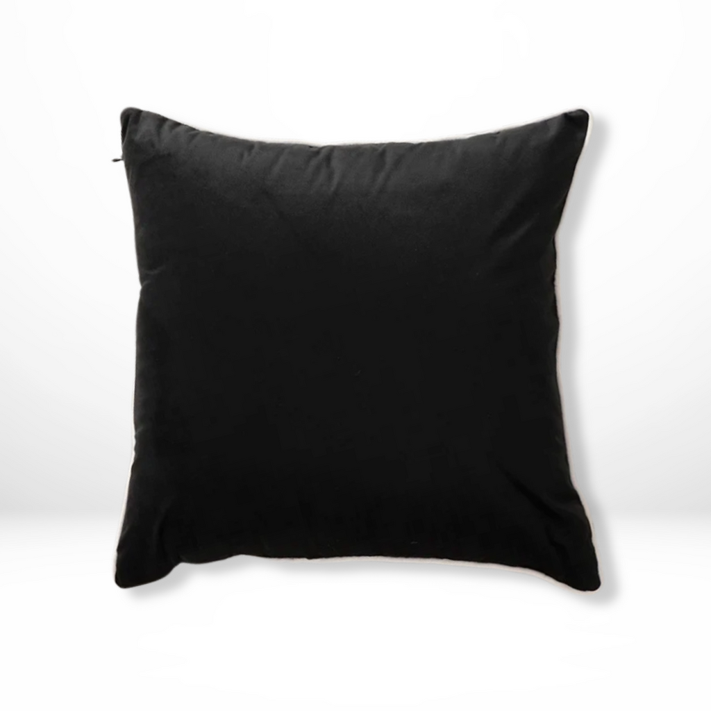 Zwart Wit Velvet Kussenhoes