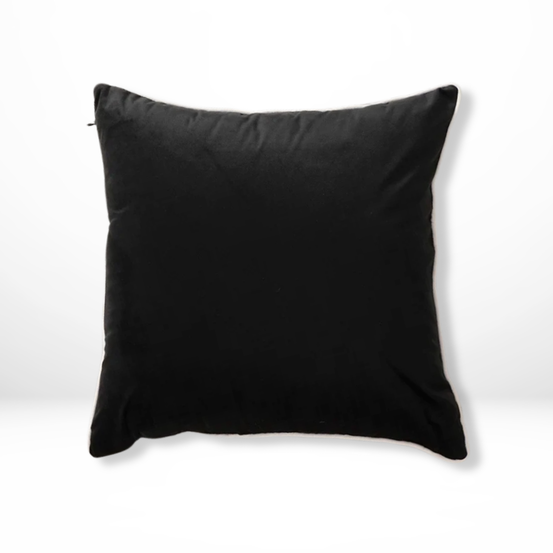 Zwart Wit Velvet Kussenhoes