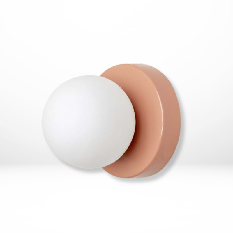 Witte Glazen Bol Wandlamp