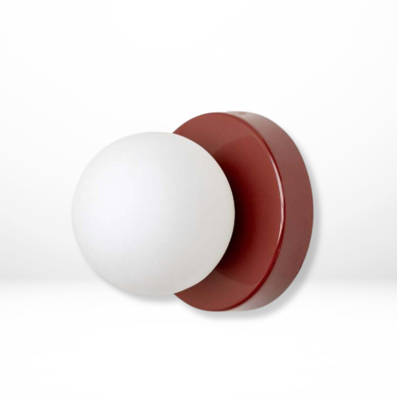 Witte Glazen Bol Wandlamp