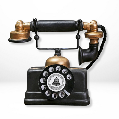 Antieke Bronskleurige Telefoon Decoratie
