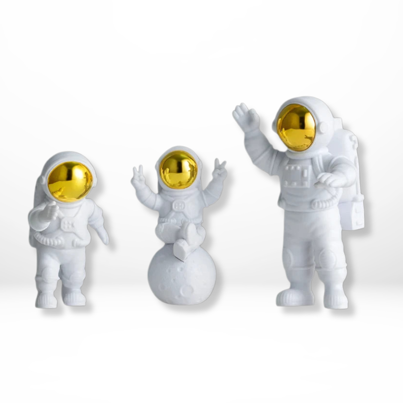 Set Resin Astronaut Beeldjes