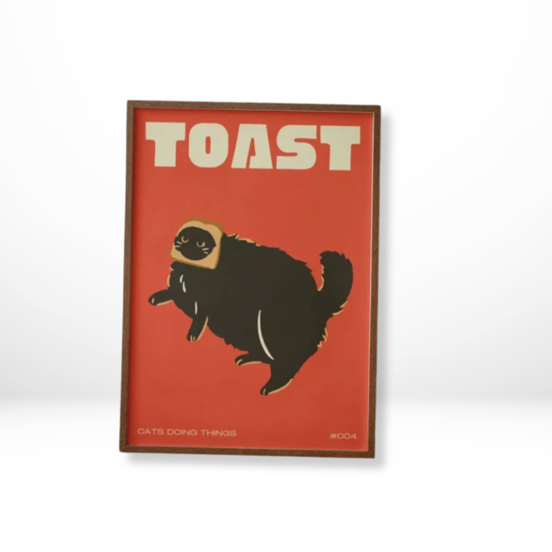 Canvasprint Zwarte Kat Modern