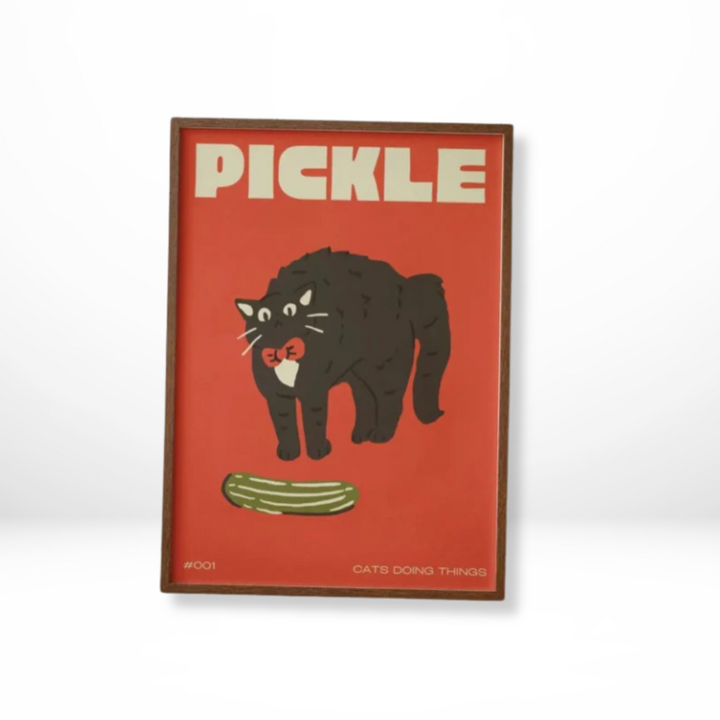 Canvasprint Zwarte Kat Modern