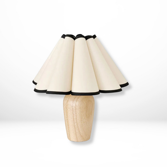 Vintage Ribbelglas Tafellamp Champagne