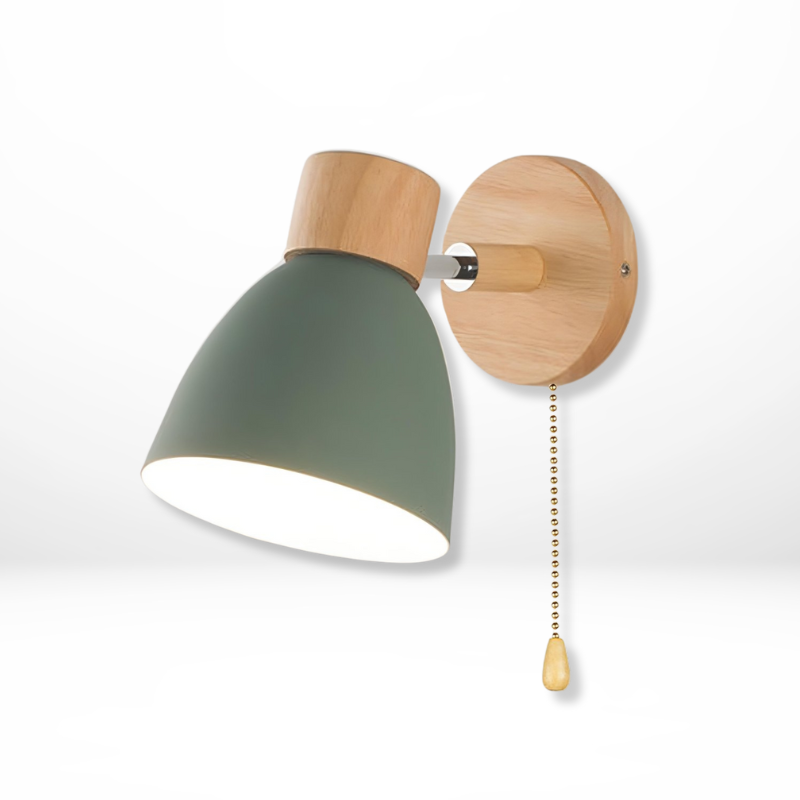 Houten Wandlamp Trekschakelaar Scandinavisch