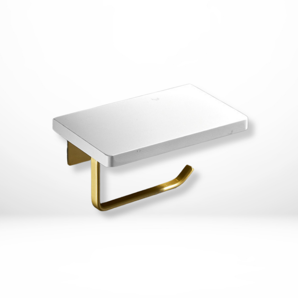 Marmeren Gouden Toiletrolhouder Plank