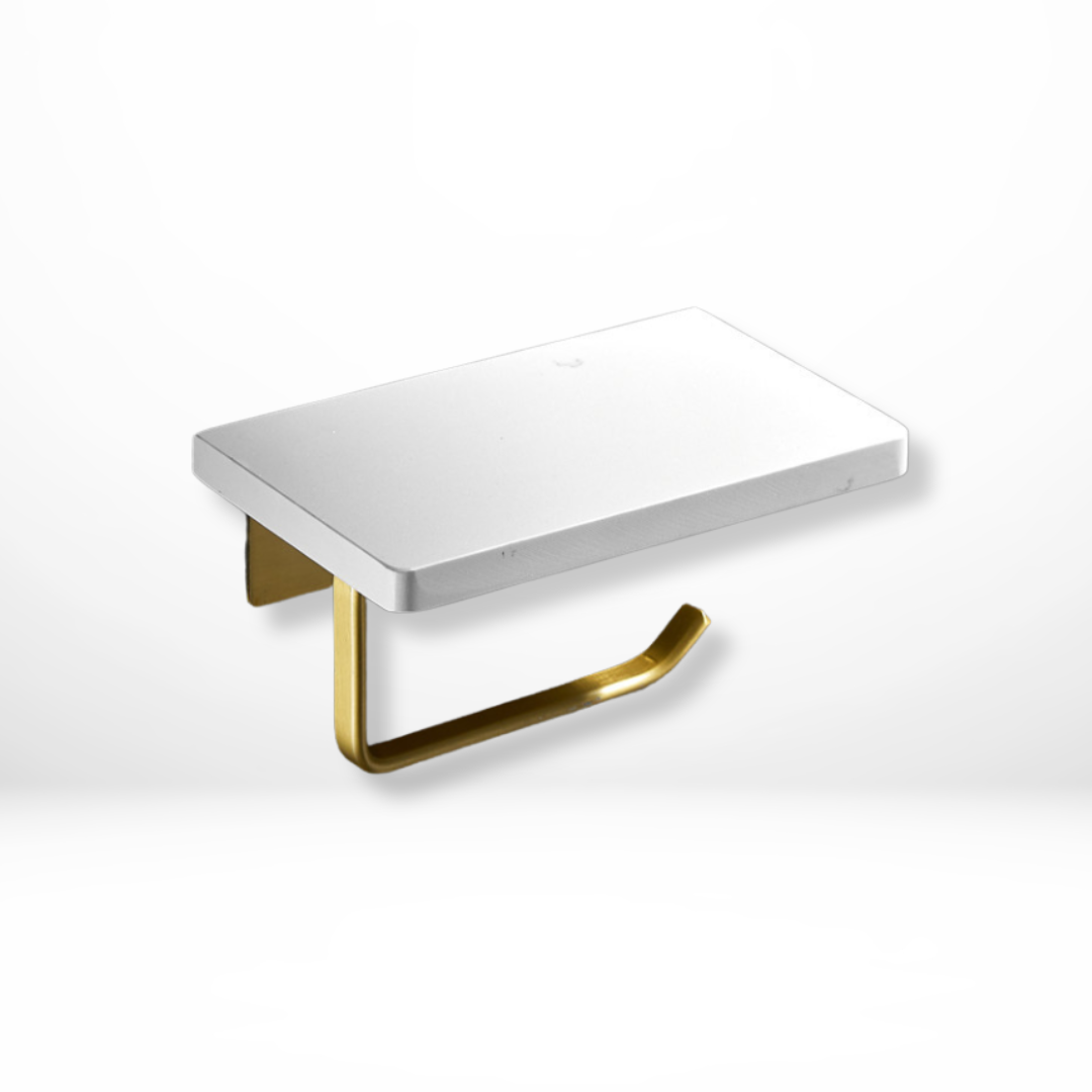 Marmeren Gouden Toiletrolhouder Plank