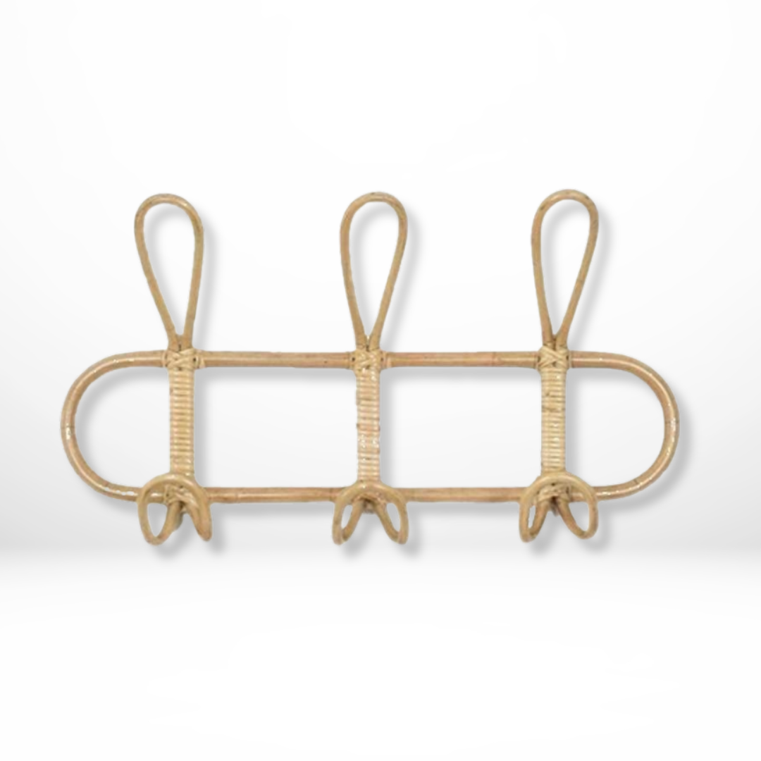 Boho Rattan Wandkapstok