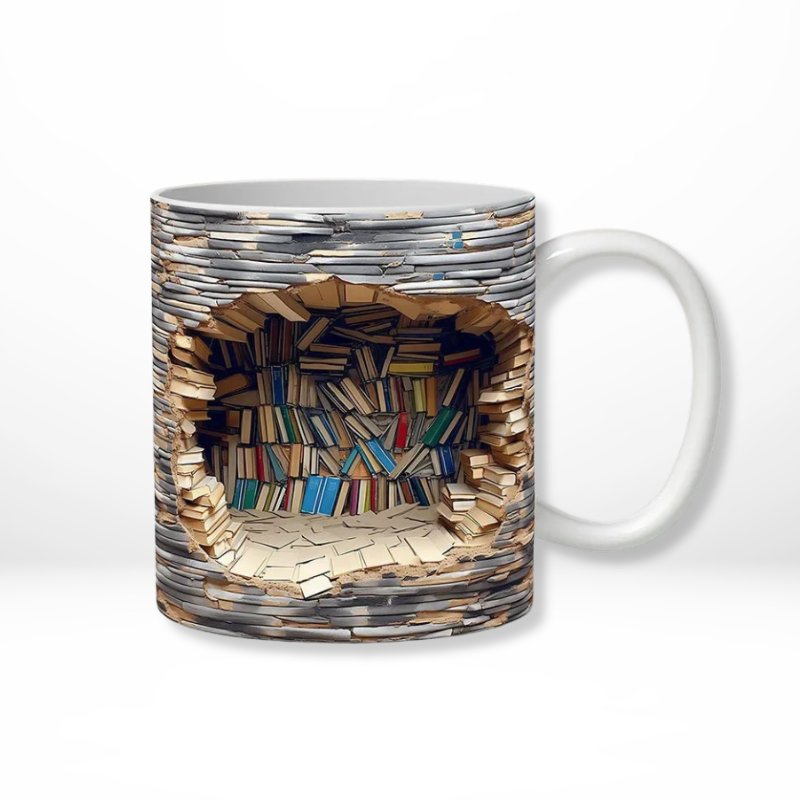 3D Boekenplank Keramische Mok
