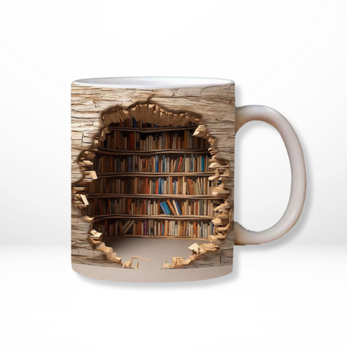 3D Boekenplank Keramische Mok