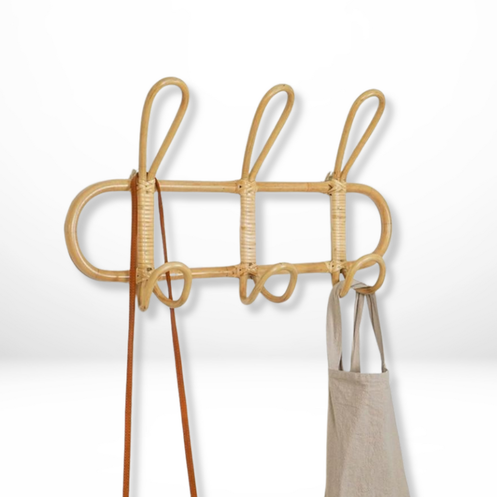 Boho Rattan Wandkapstok