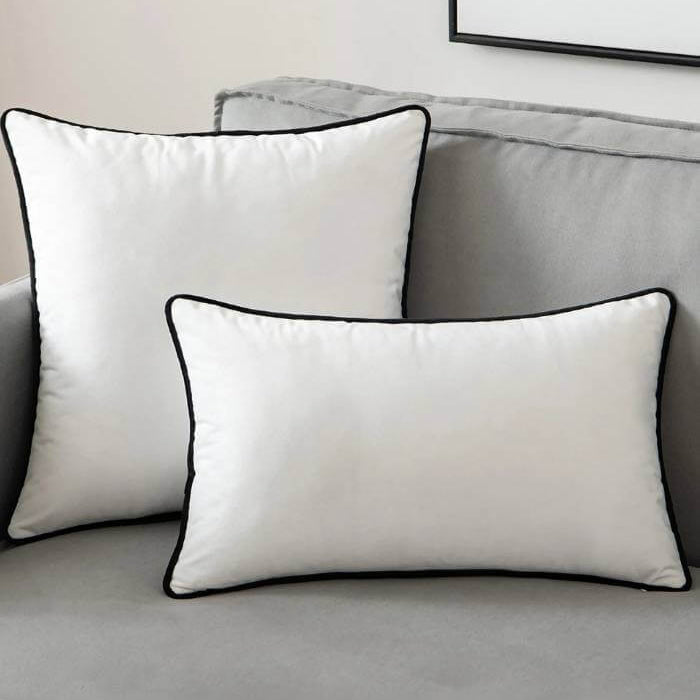 Zwart Wit Velvet Kussenhoes