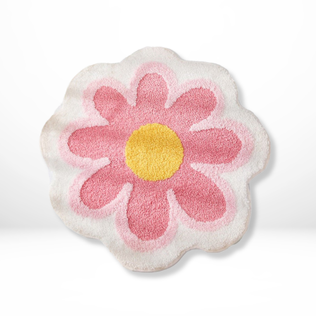 Pastel Bloem Antislip Vloerkleed
