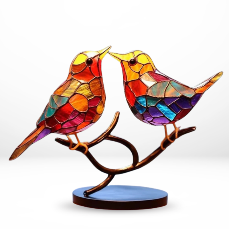 Acryl Metalen Vogel Beeldje