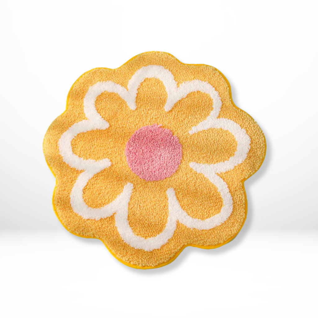 Pastel Bloem Antislip Vloerkleed