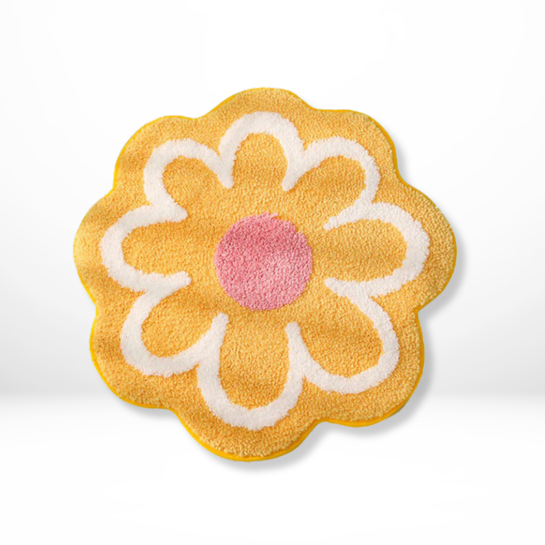 Pastel Bloem Antislip Vloerkleed