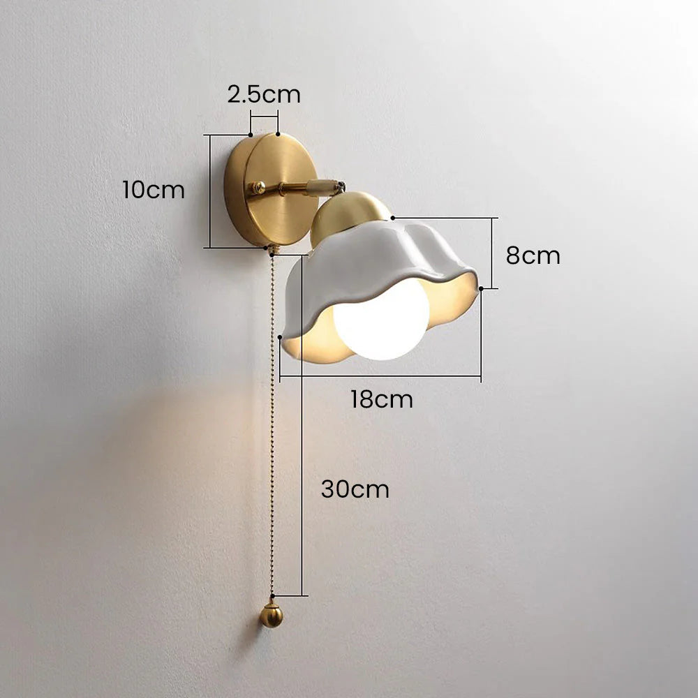 Keramische Bloemvormige Wandlamp