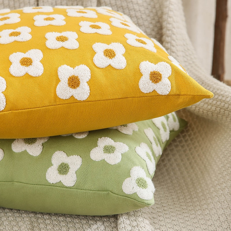 Handgeborduurd  Bloemen Stijl Kussen