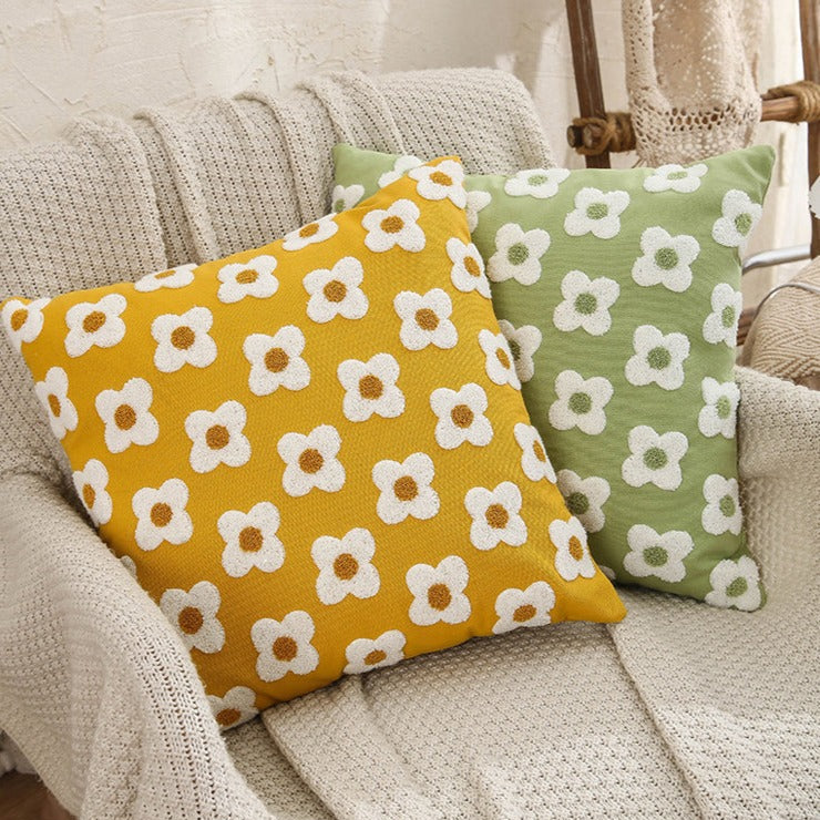 Handgeborduurd  Bloemen Stijl Kussen