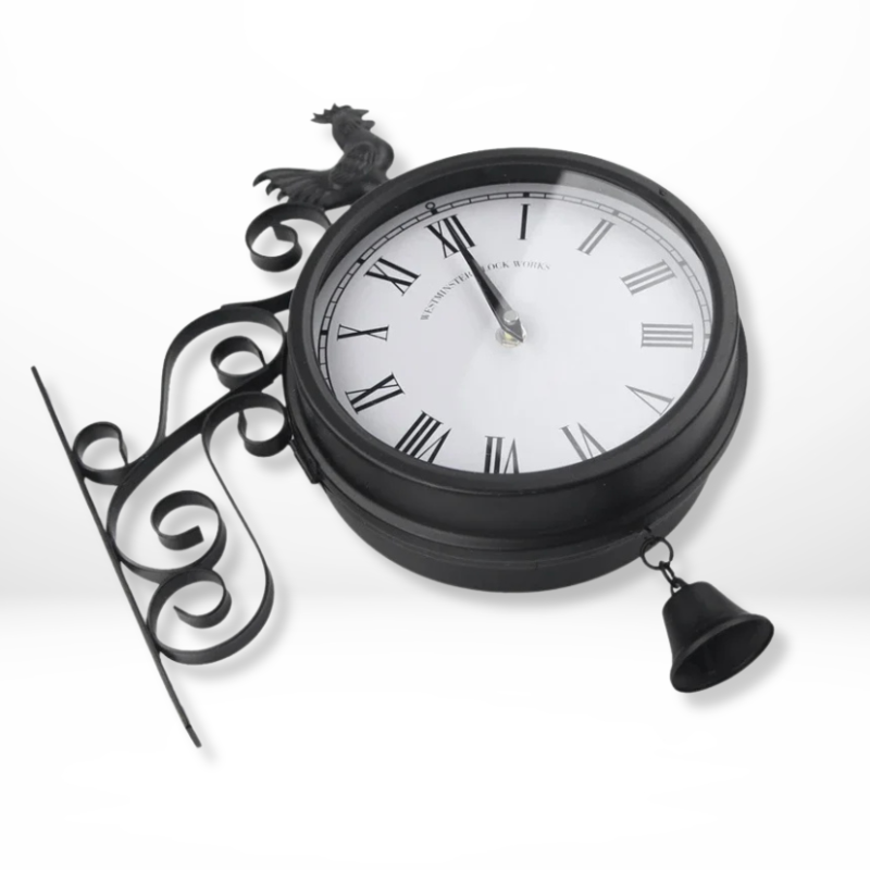 Dubbelzijdige Waterdichte Vintage Wandklok