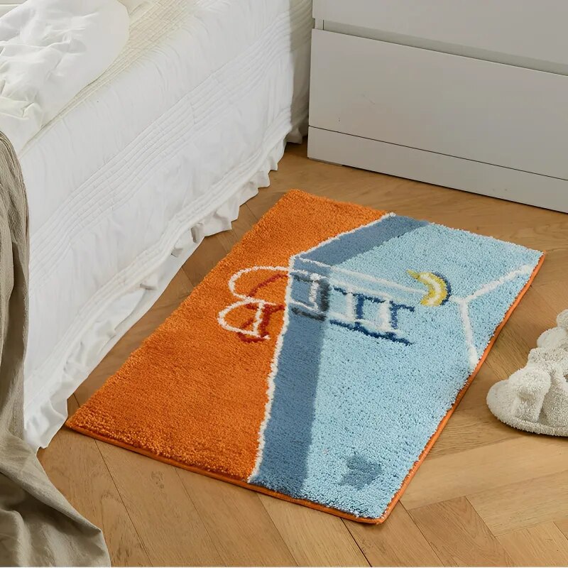 Handgemaakte Polyester Zwembad Badmat