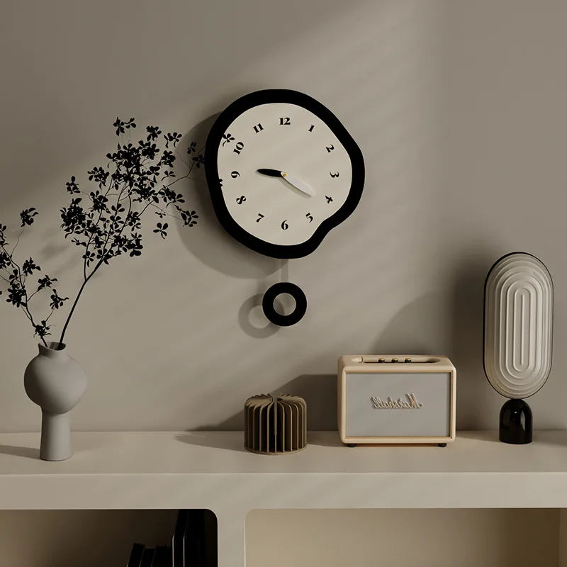 Abstracte Stille Wandklok MDF