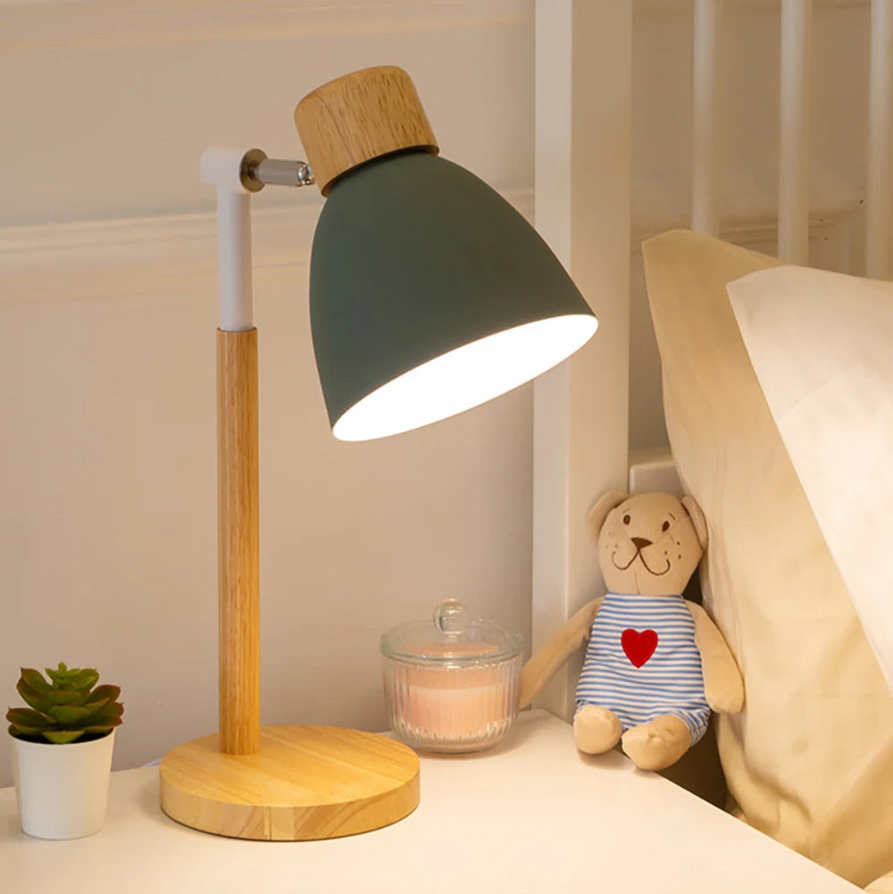 Verstelbare Houten Bureaulamp Modern