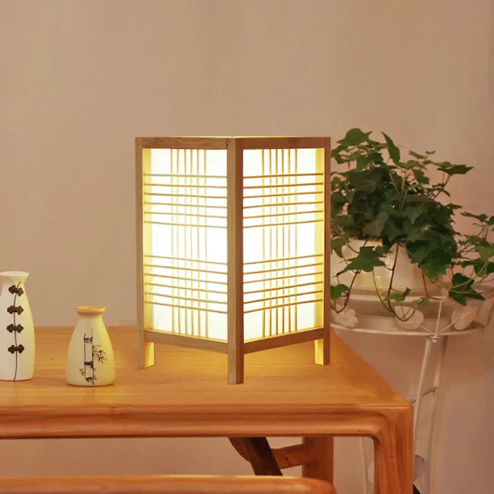 Handgemaakte Bamboe Tafellamp Japans