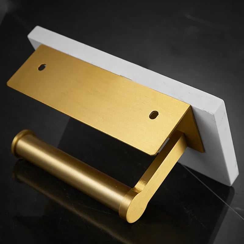 Marmeren Gouden Toiletrolhouder Plank