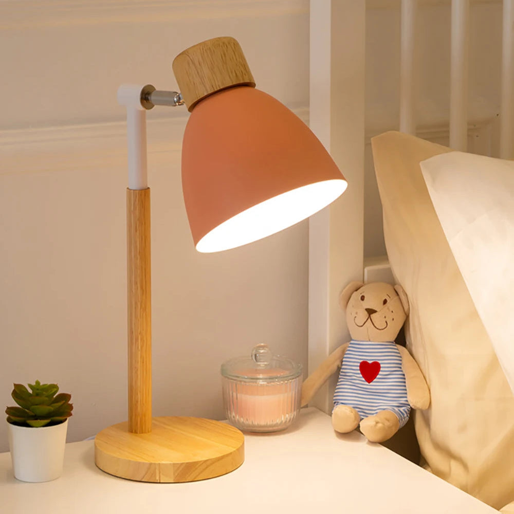 Verstelbare Houten Bureaulamp Modern