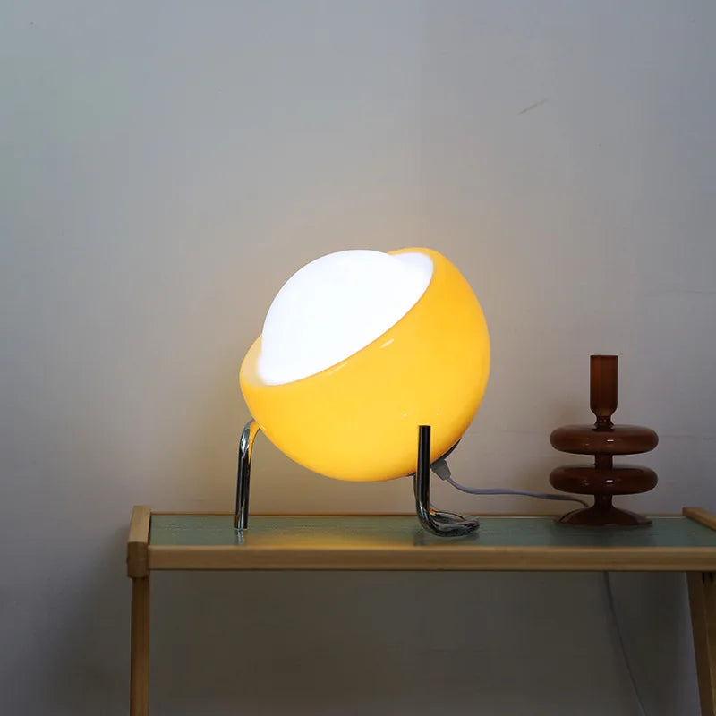 Glazen Eivormige Retro Tafellamp