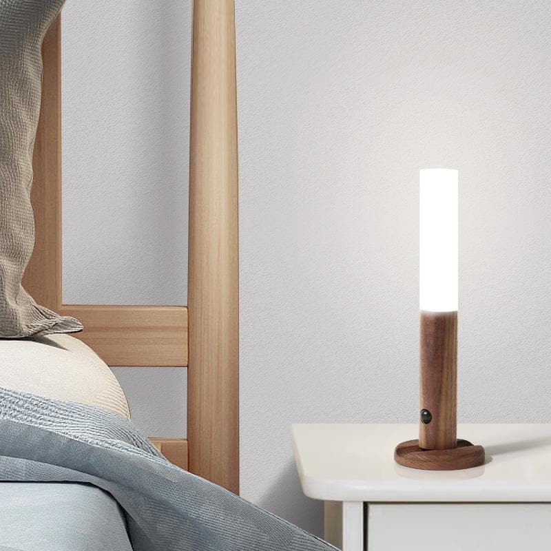 Draadloze Houten LED Wandlamp