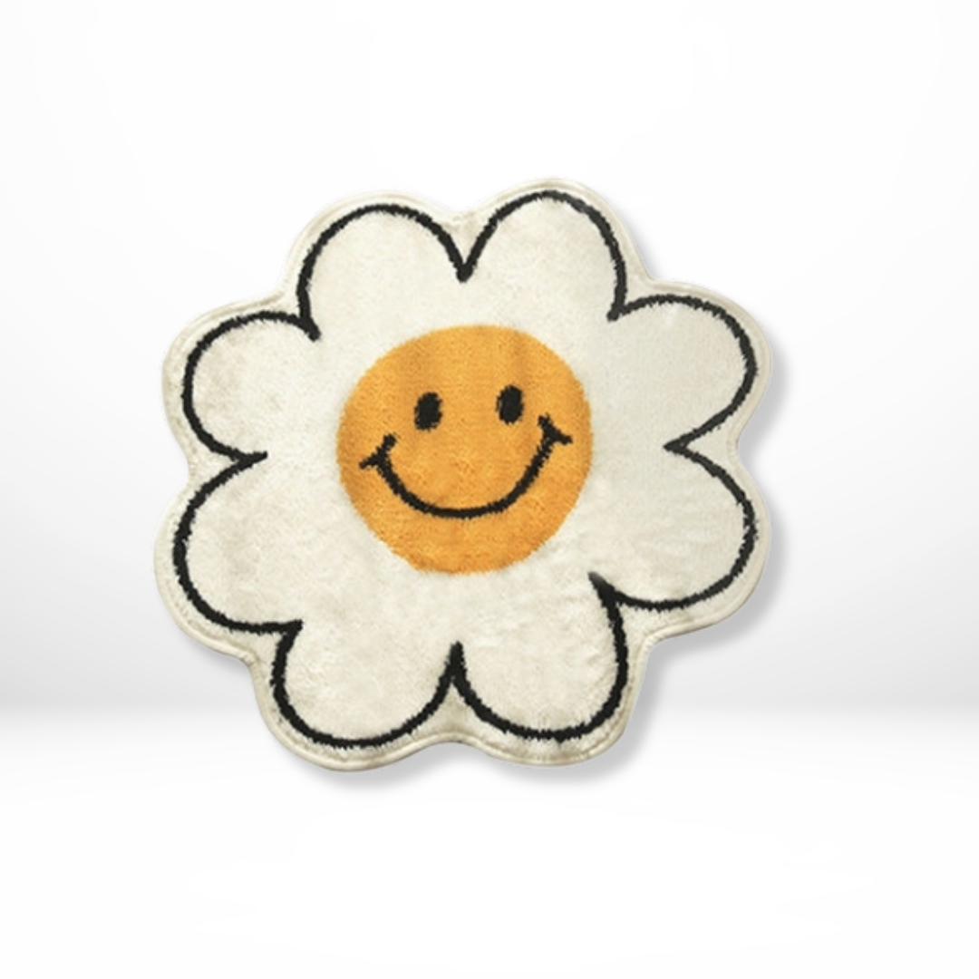 Polyester Daisy Rug Anti Slip