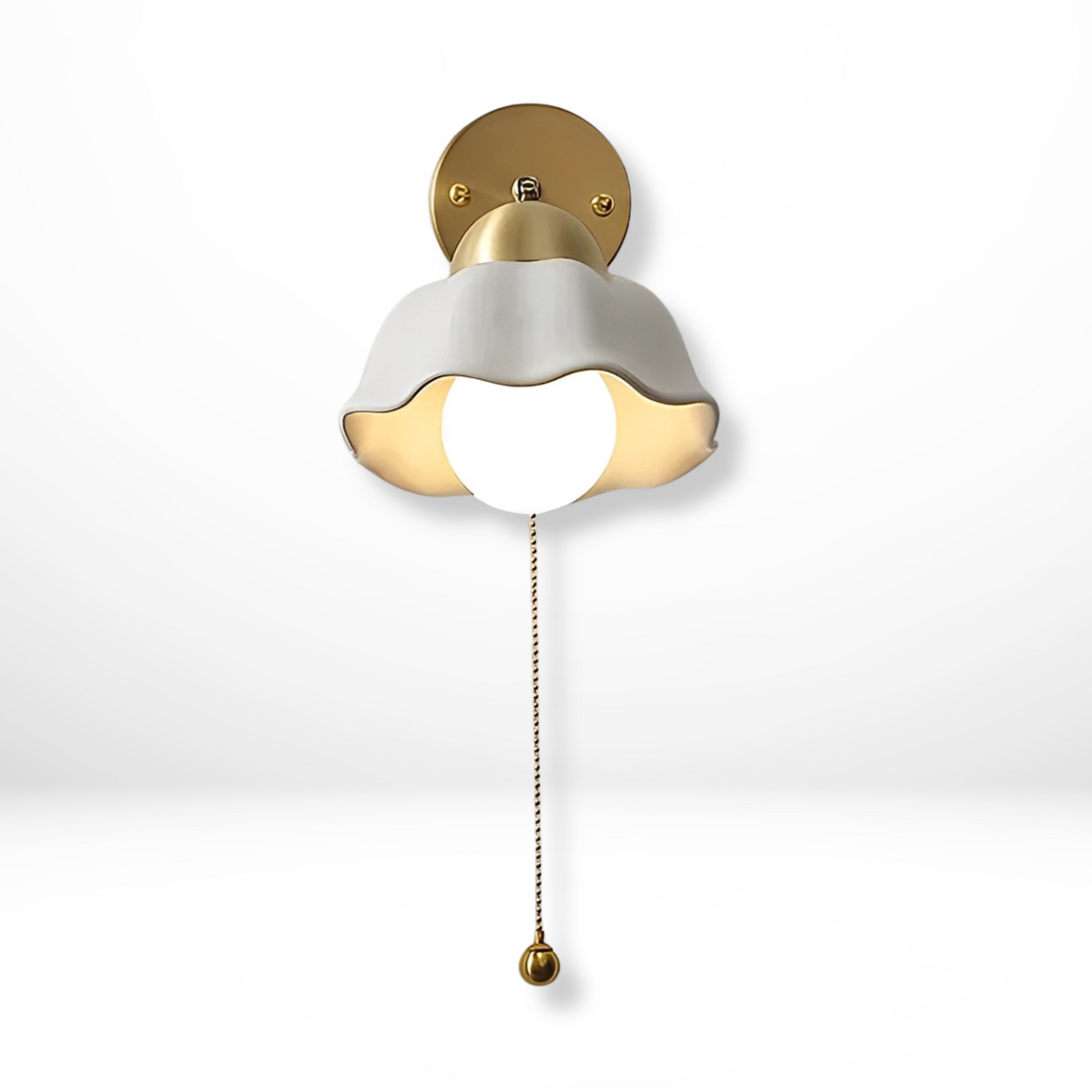 Keramische Bloemvormige Wandlamp