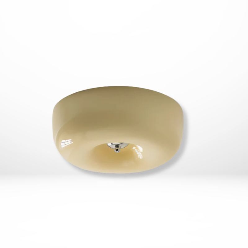 Scandinavische Crèmekleurige Glazen Hanglamp