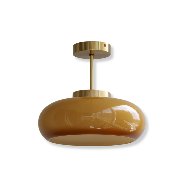 Gele Vintage Plafondlamp Retro