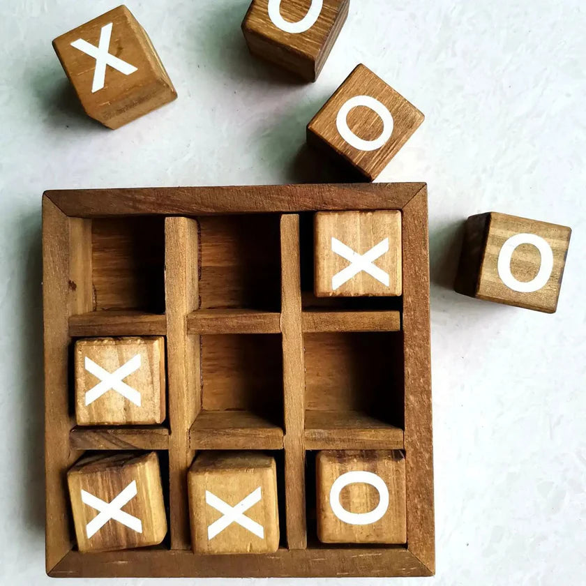 Houten Tic Tac Toe Spel