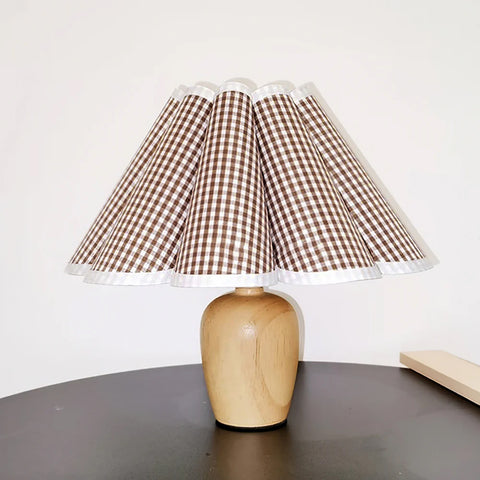 Vintage Ribbelglas Tafellamp Champagne